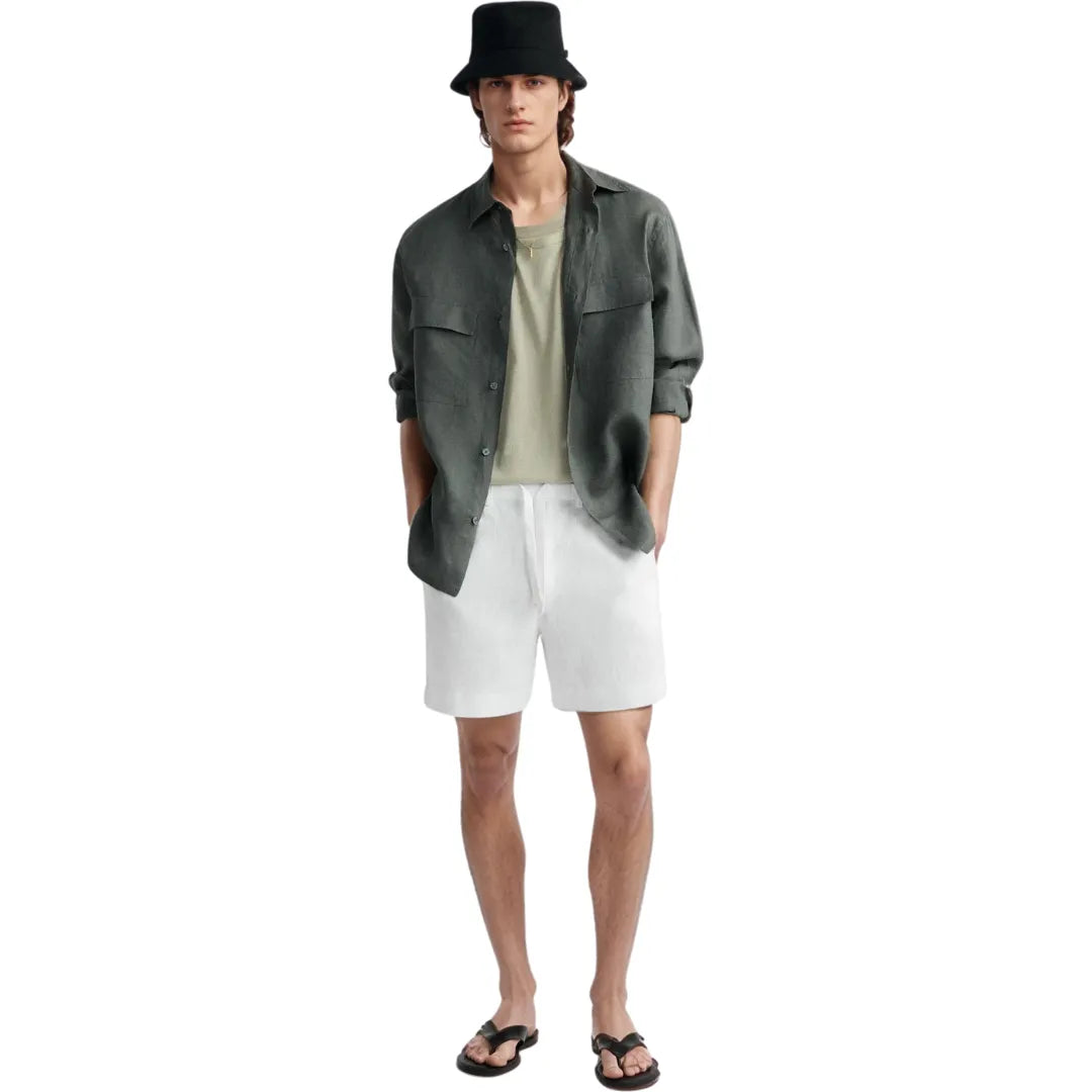 Linen Shorts Ibiza White For Men
