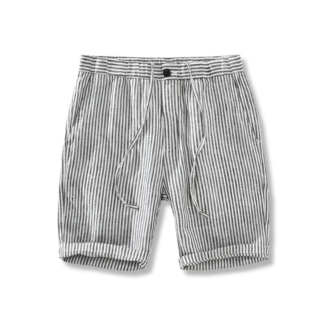 Lyon Striped Linen Shorts for Men