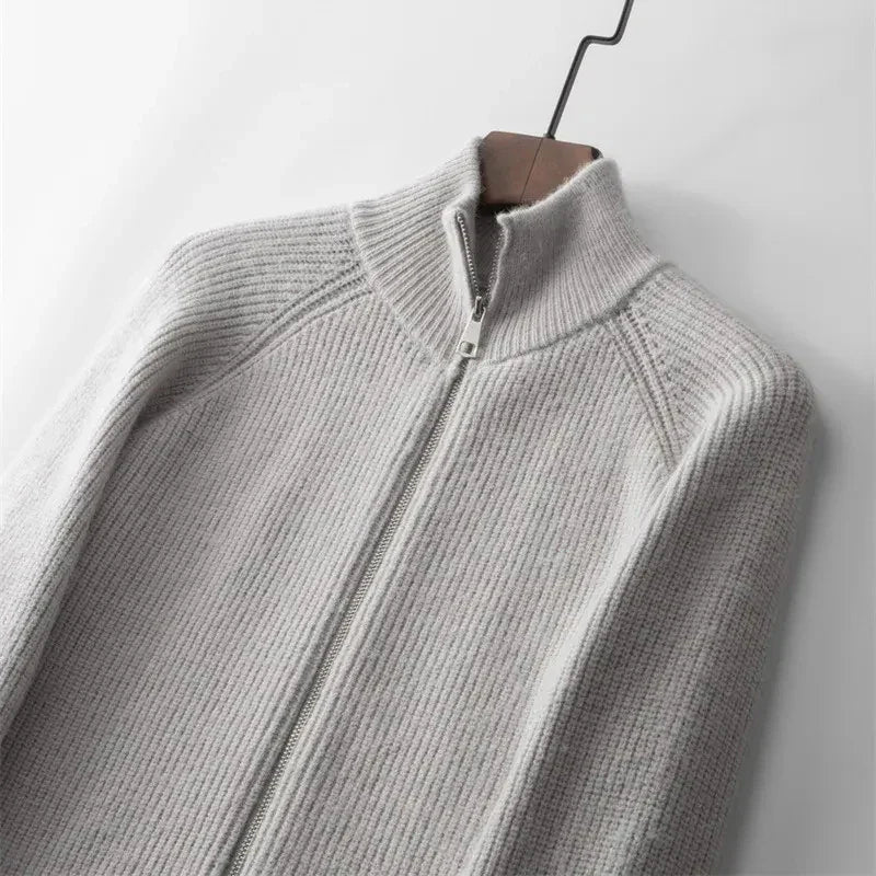 Men’s Cashy Cashmere Zip Sweater